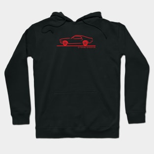 1970 Mustang Fastback Red Hoodie